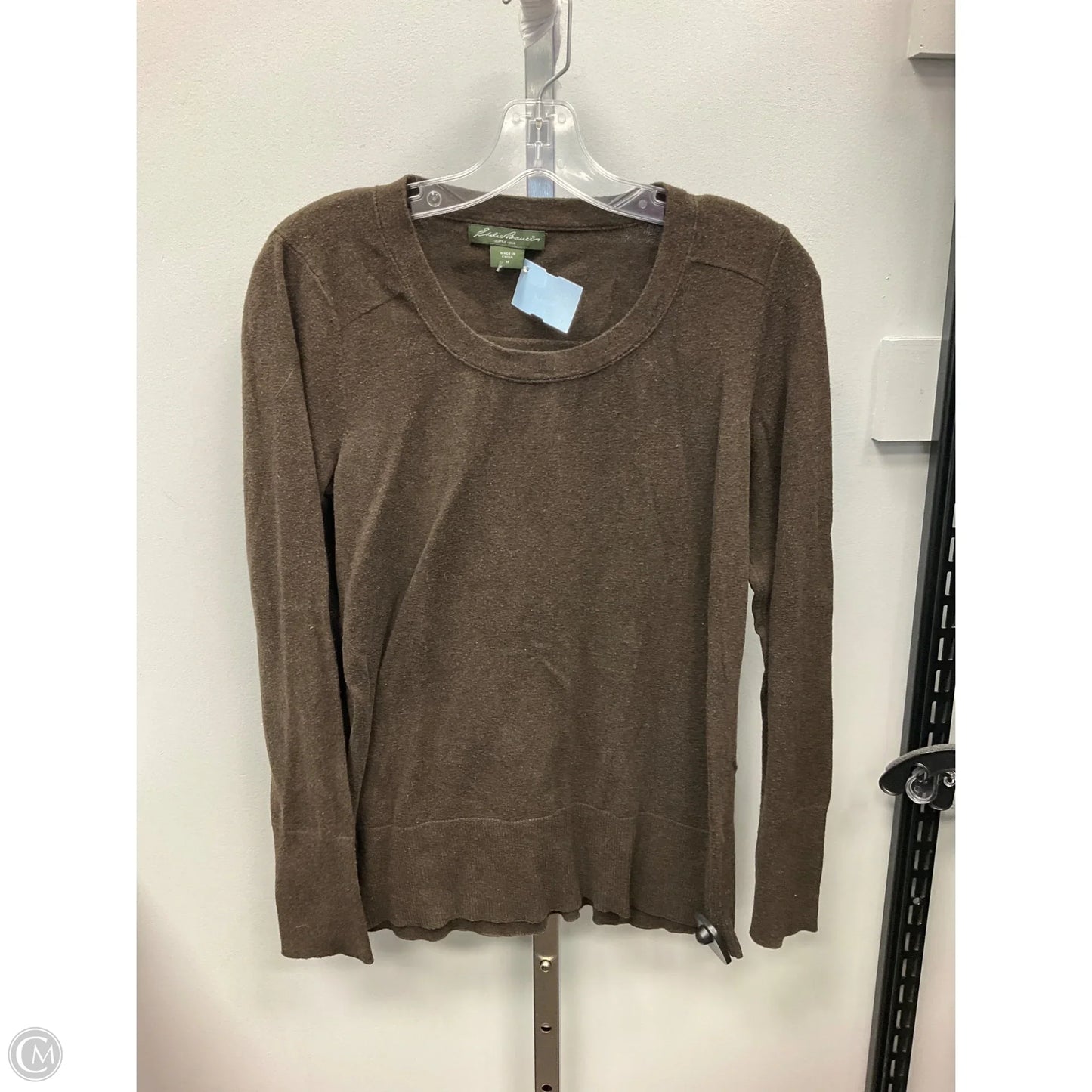 Top Long Sleeve By Eddie Bauer In Brown, Size: M