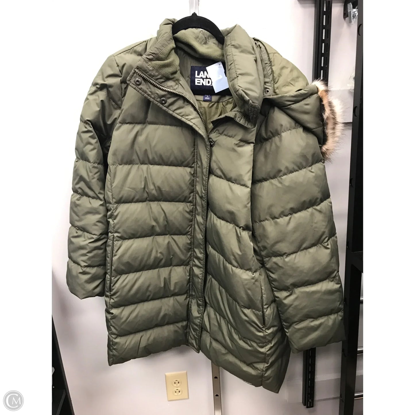 Coat Puffer & Quilted By Lands End In Green, Size: Xl