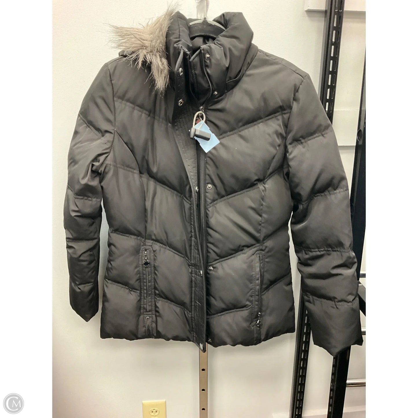 Coat Puffer & Quilted By Calvin Klein In Black, Size: S