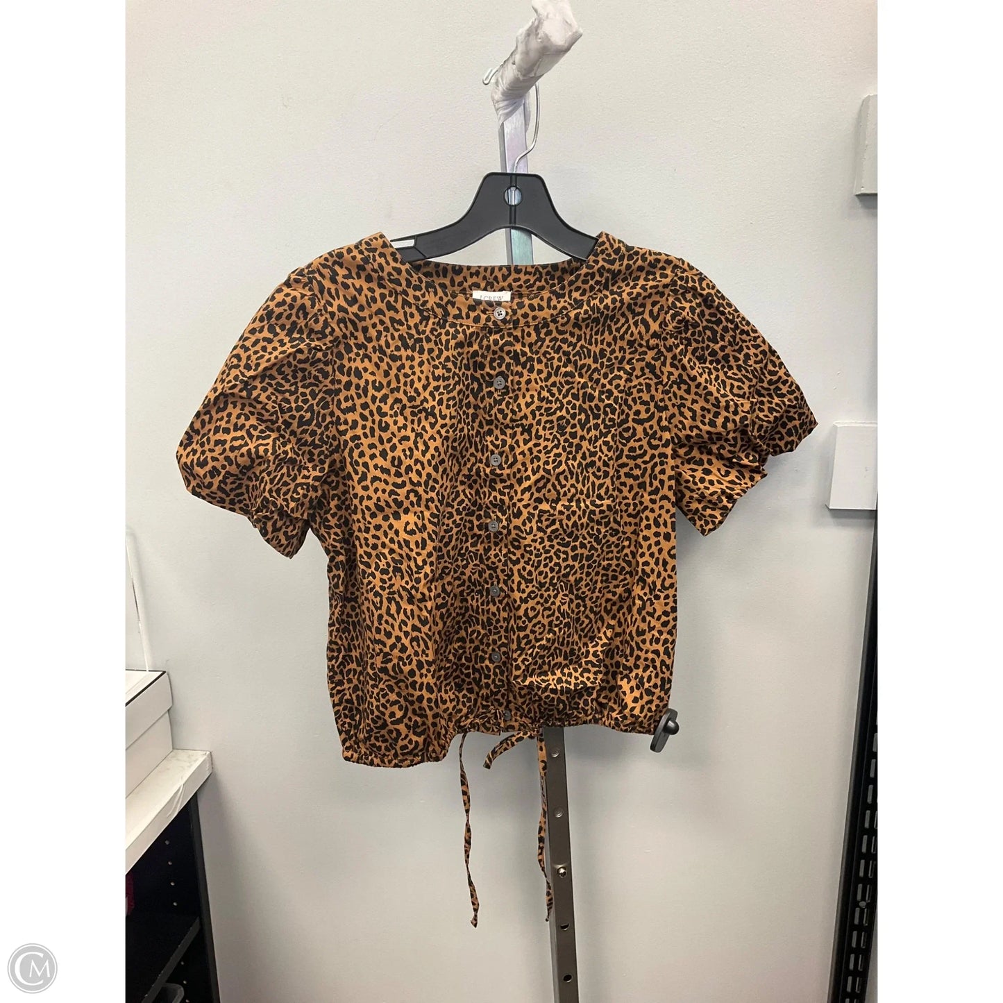 Top Short Sleeve By J. Crew In Animal Print, Size: S