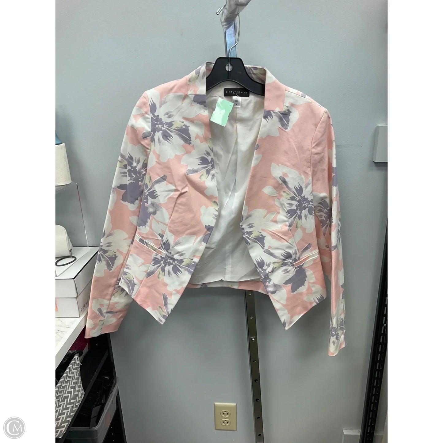 Blazer By Simply Styled In Floral Print, Size: M