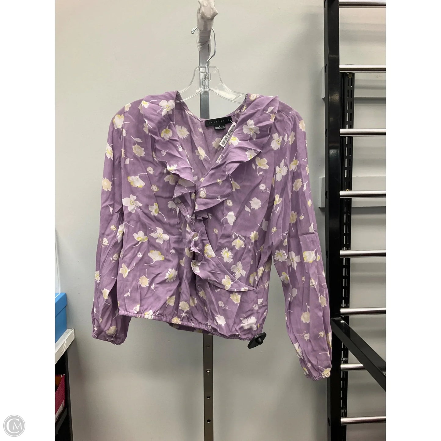 Top Long Sleeve By Sanctuary In Floral Print, Size: Xs
