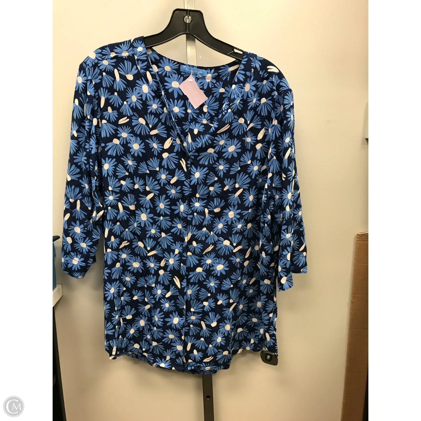 Top Long Sleeve By Cmc In Floral Print, Size: Xl