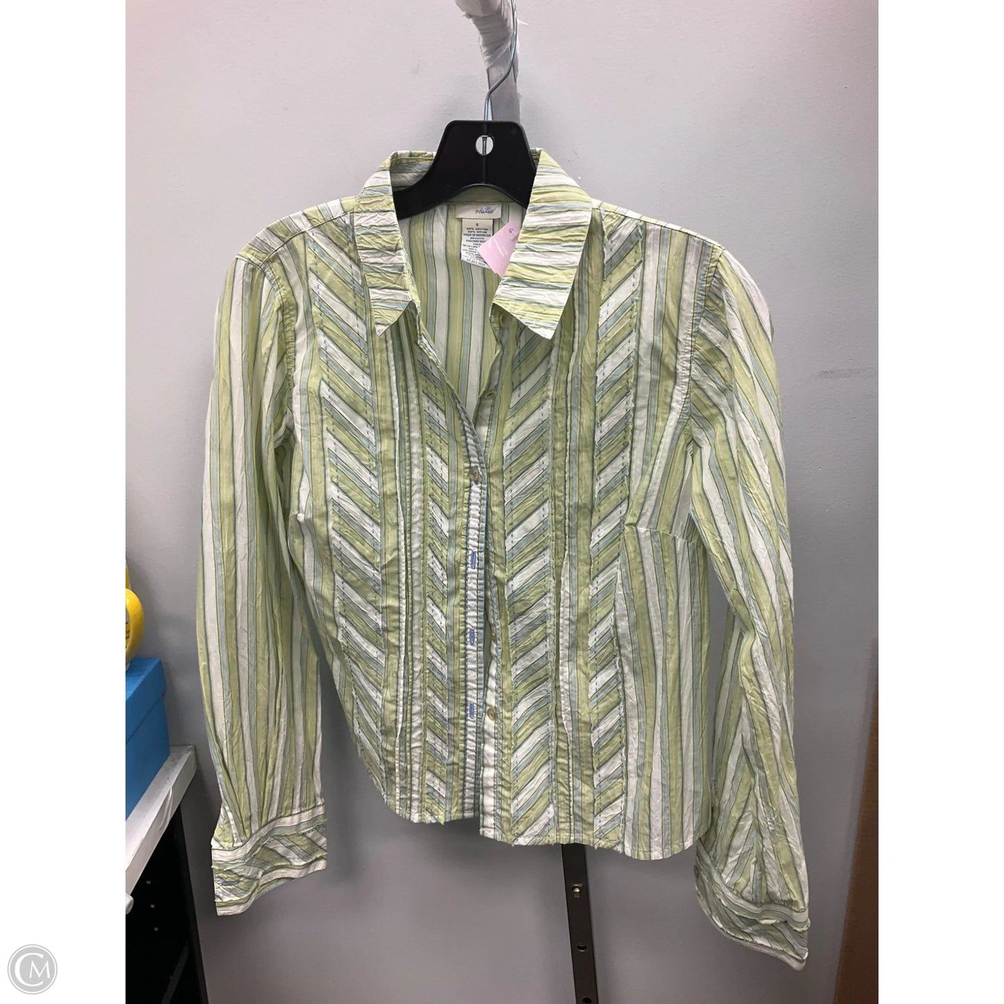 Top Long Sleeve By Odille In Striped Pattern, Size: 4