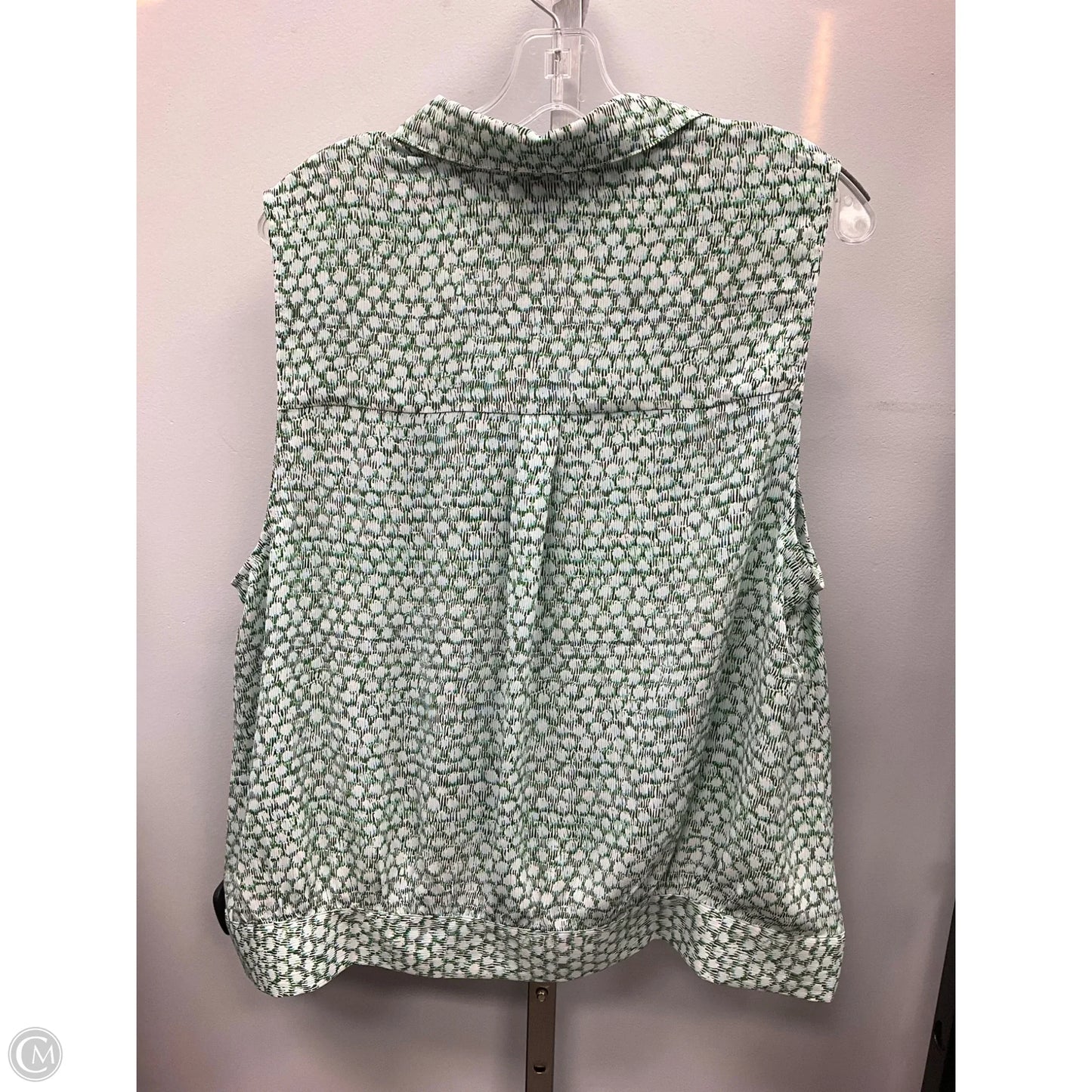 Top Sleeveless By Cabi In Blue & Green, Size: Xl