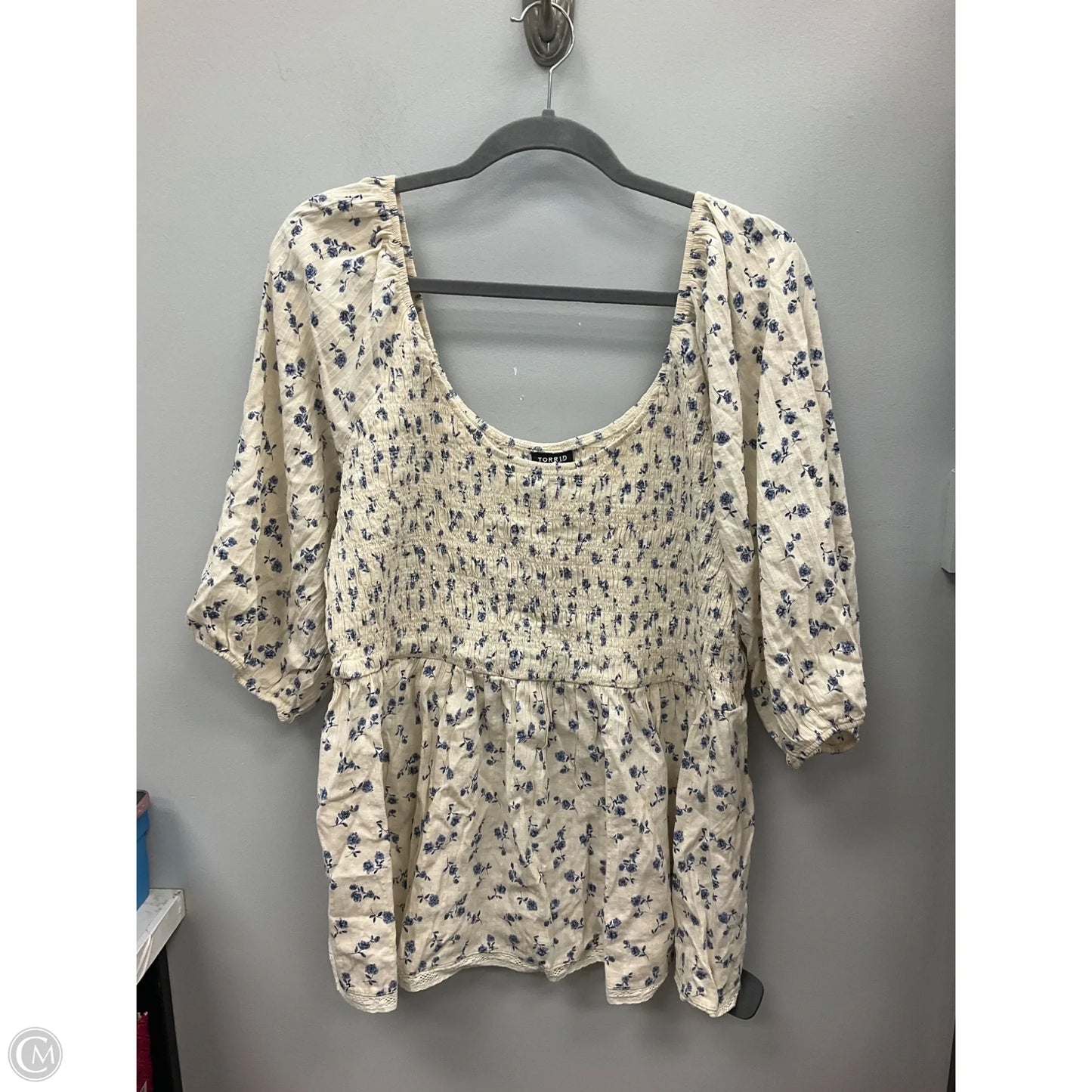 Top Short Sleeve By Track In Floral Print, Size: 2x