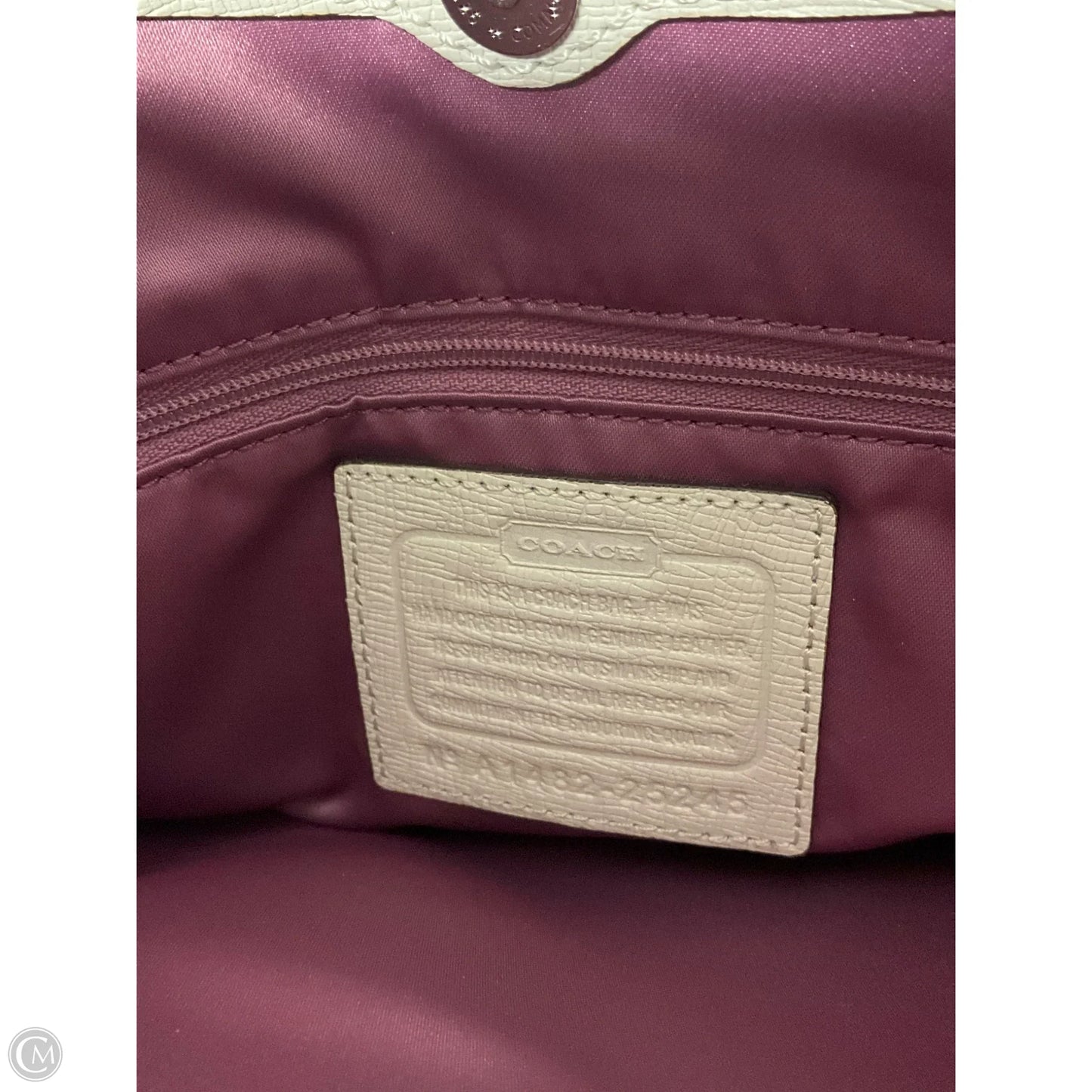 Handbag Designer By Coach, Size: Large