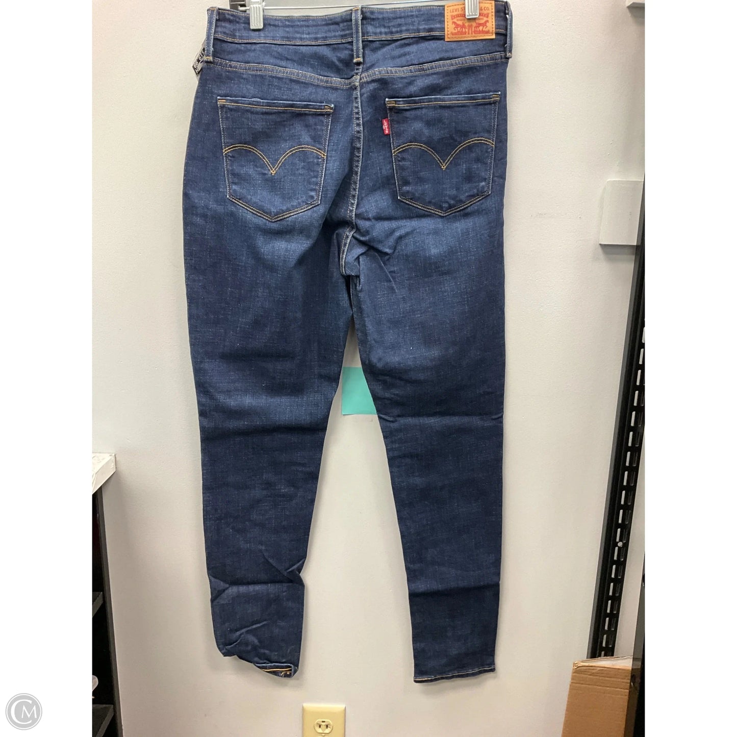 Jeans Skinny By Levis In Blue Denim, Size: 14