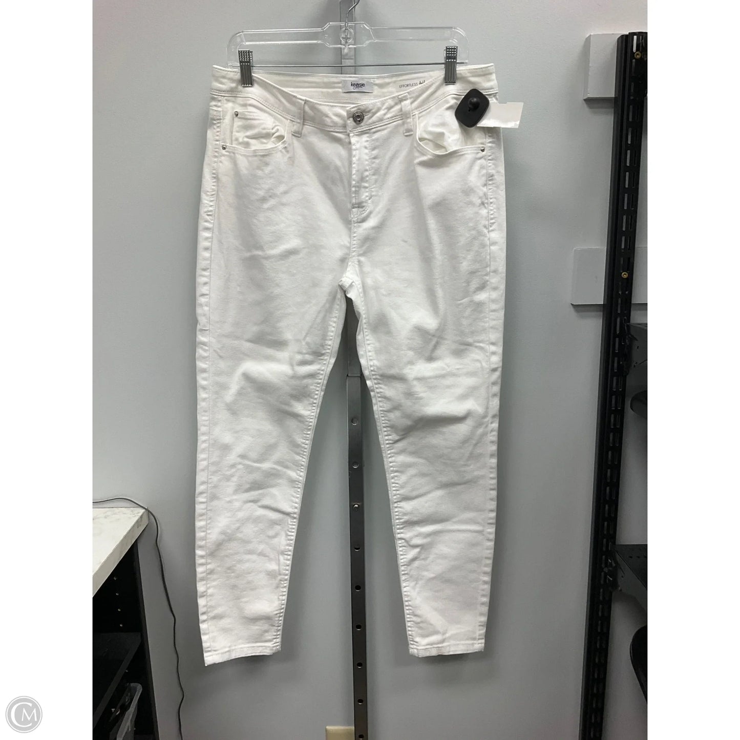 Jeans Skinny By Kensie In White Denim, Size: 12