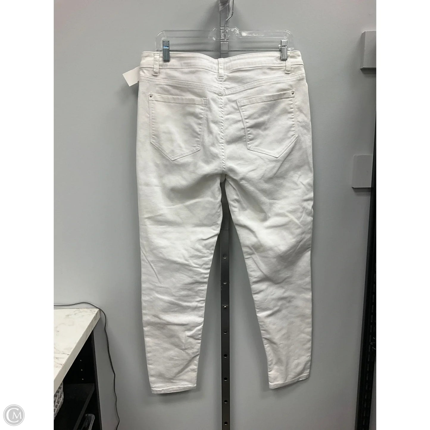 Jeans Skinny By Kensie In White Denim, Size: 12