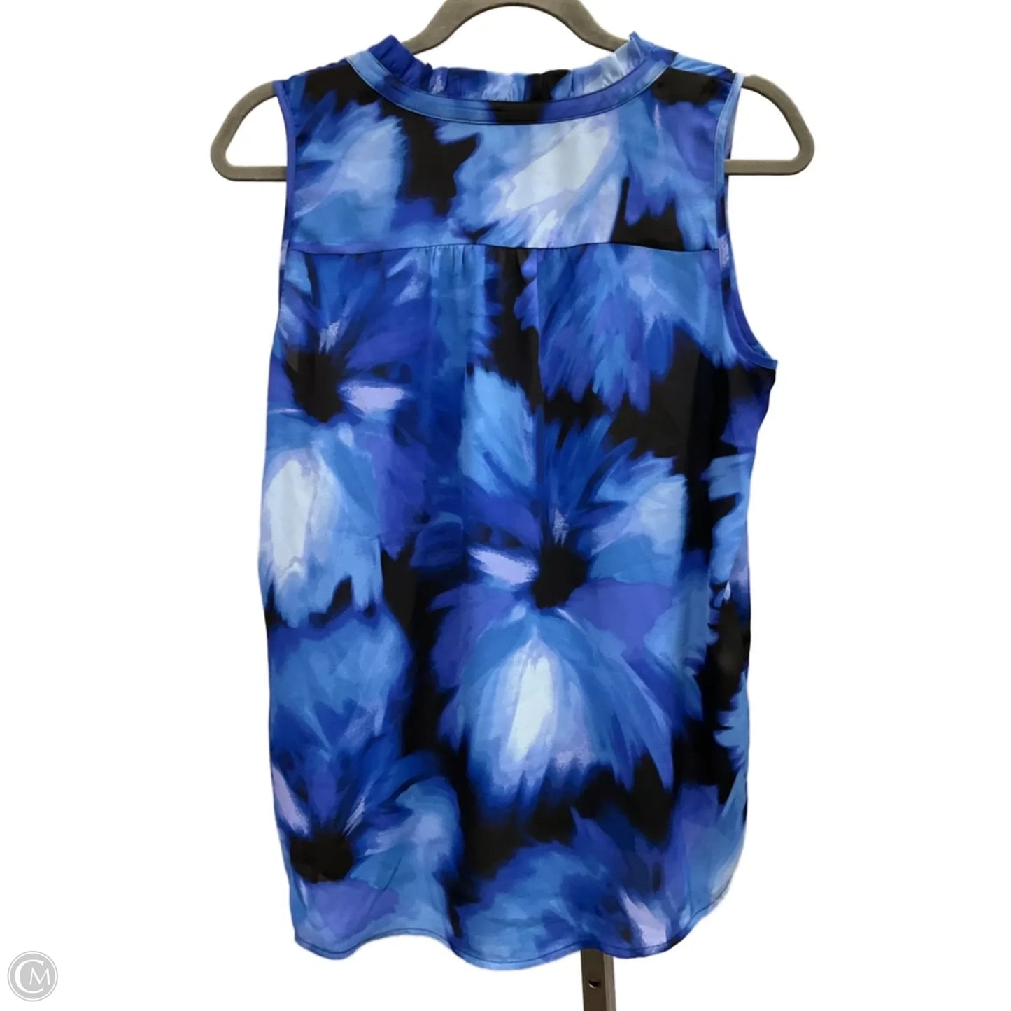 Top Sleeveless By Simply Vera In Black & Blue, Size: S