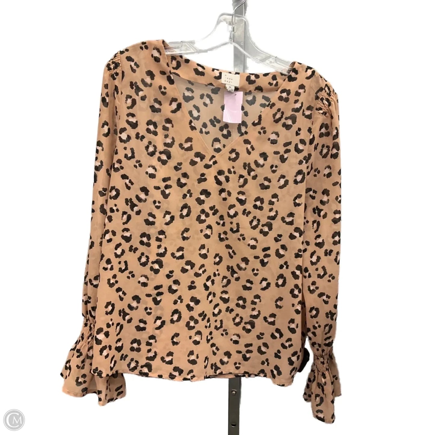Top Long Sleeve By A New Day In Animal Print, Size: M