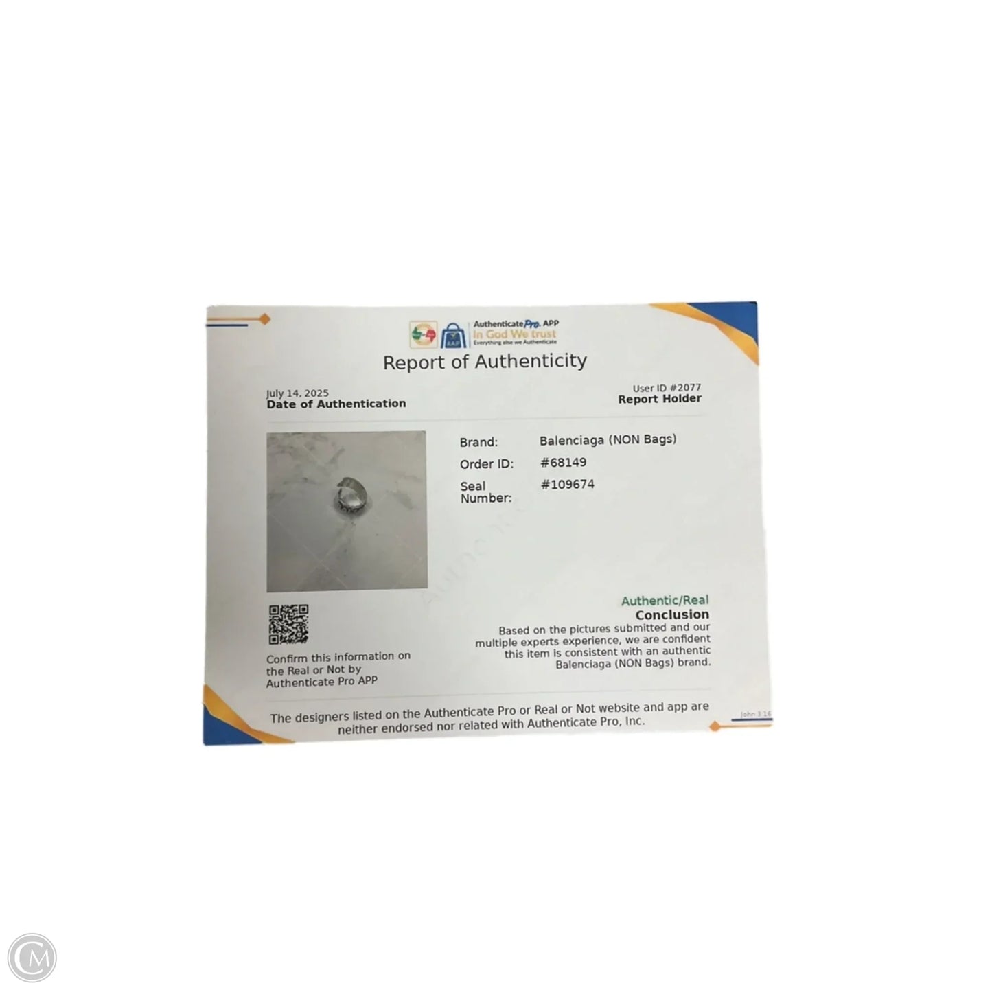 Ring Luxury Designer By Balenciaga