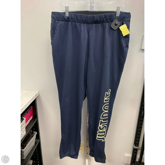 Athletic Pants By Nike In Navy, Size: Xl