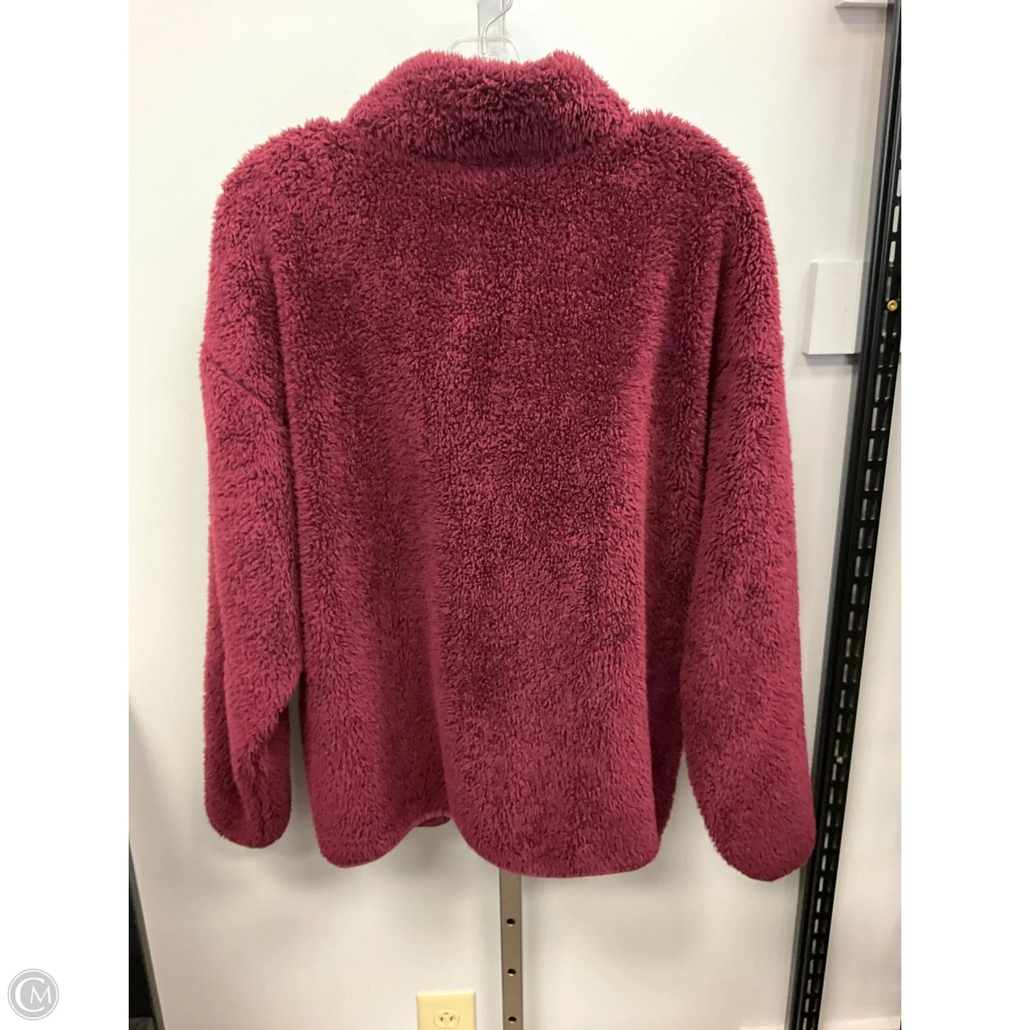 Jacket Faux Fur & Sherpa By Victorias Secret In Maroon, Size: L