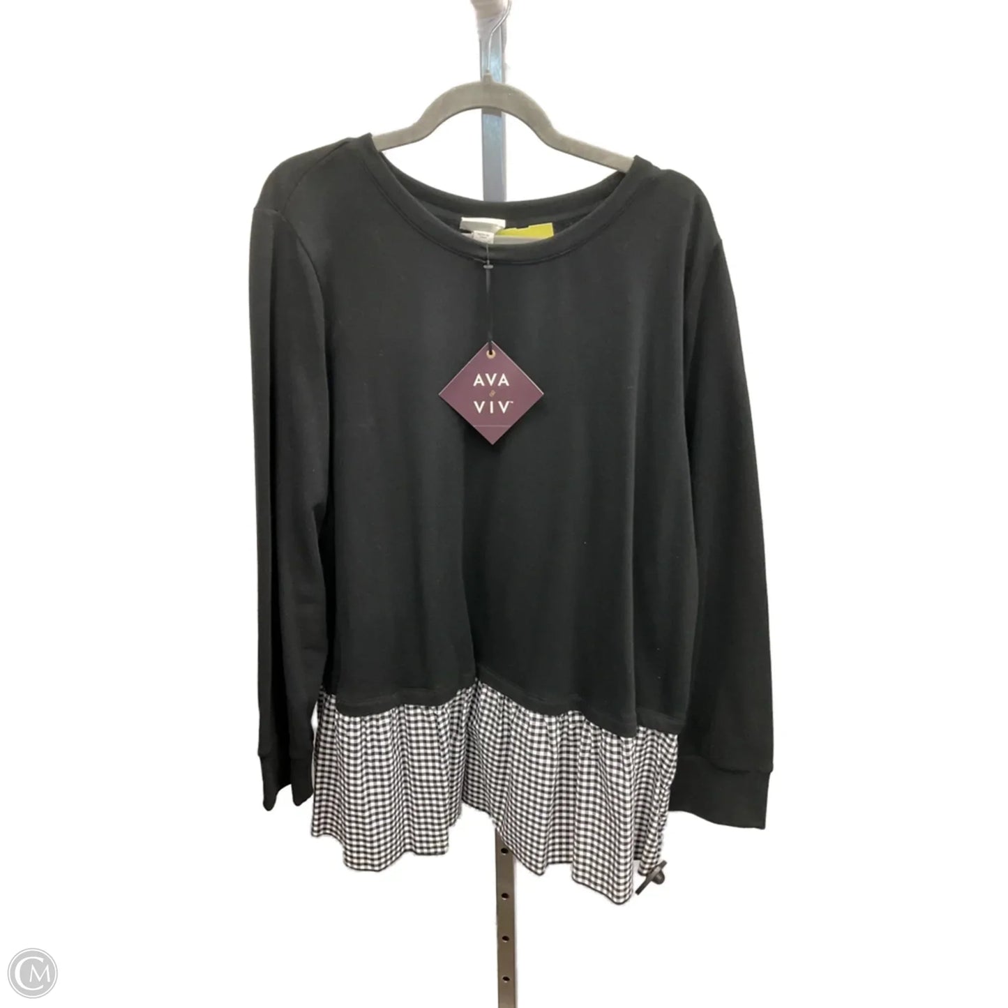 Top Long Sleeve By Clothes Mentor In Black, Size: 2x