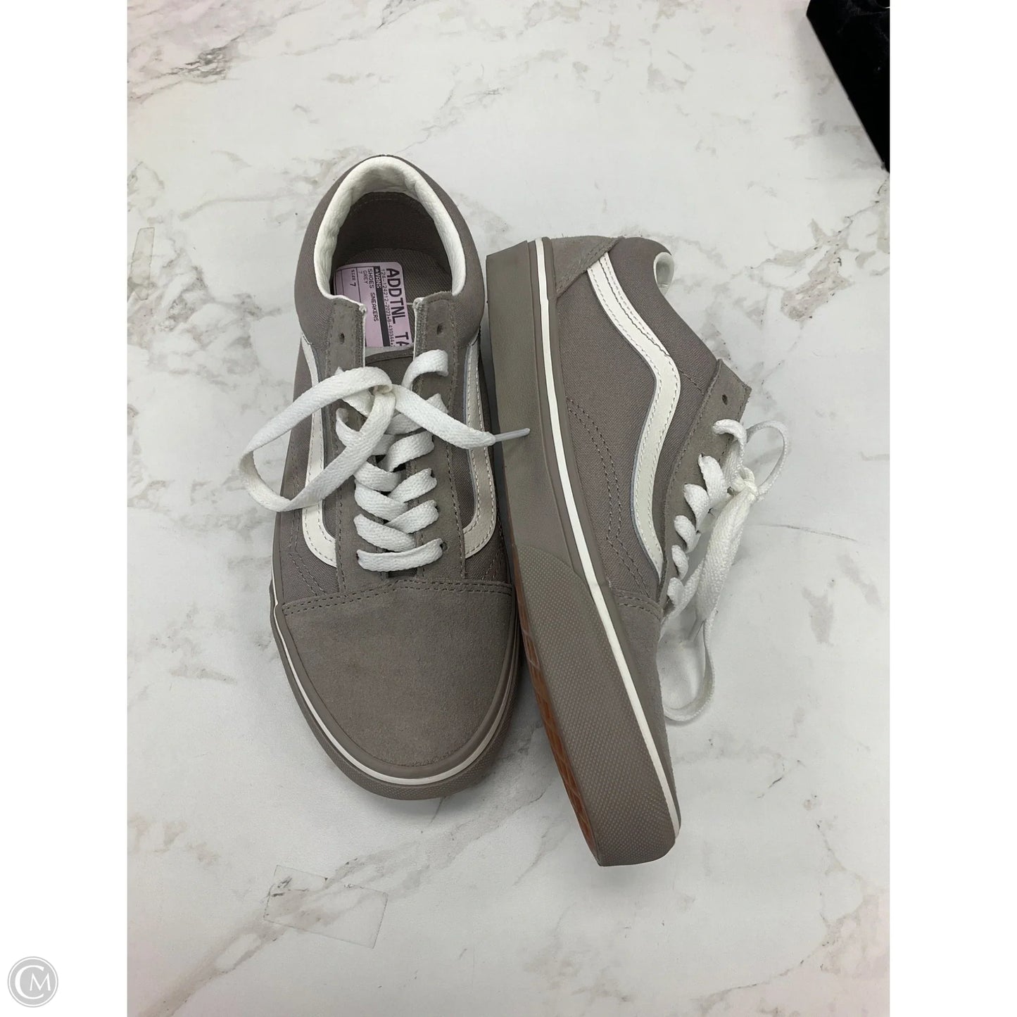 Shoes Sneakers By Vans In Grey, Size: 7