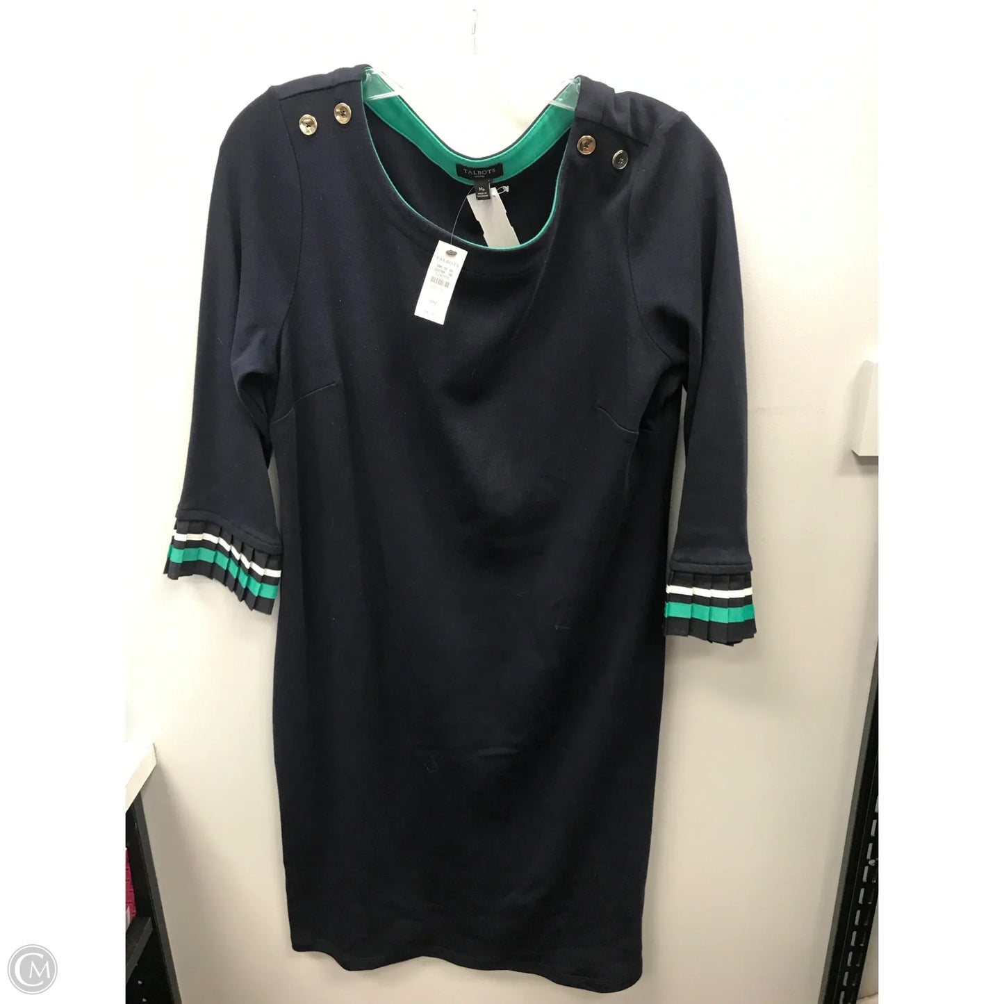 Dress Casual Midi By Talbots In Navy, Size: Mp