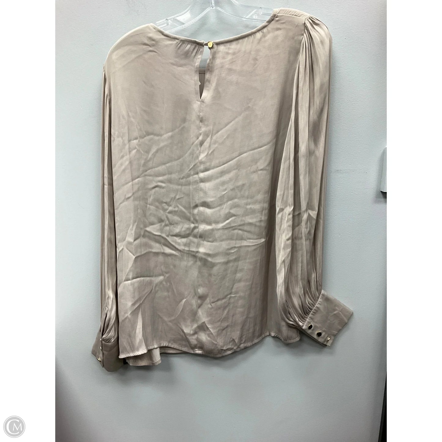 Top Long Sleeve By Elie Tahari In Taupe, Size: L