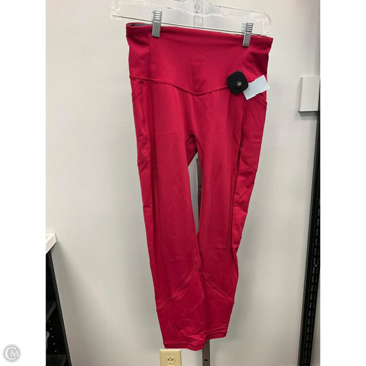 Athletic Leggings By Lululemon In Red, Size: 6