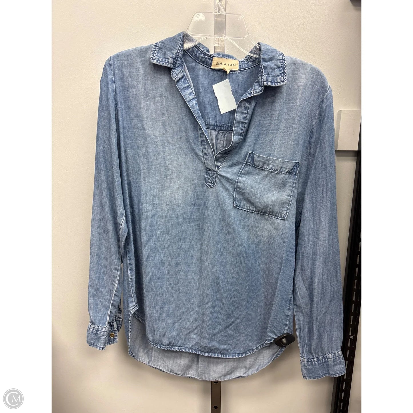 Top Long Sleeve By Cloth & Stone In Blue, Size: S