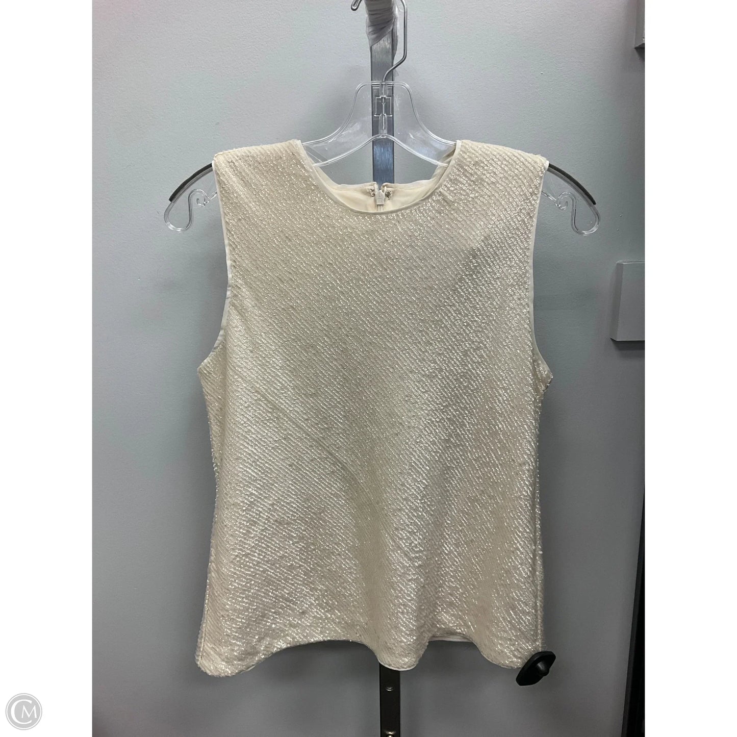 Top Sleeveless By Banana Republic In Cream, Size: S