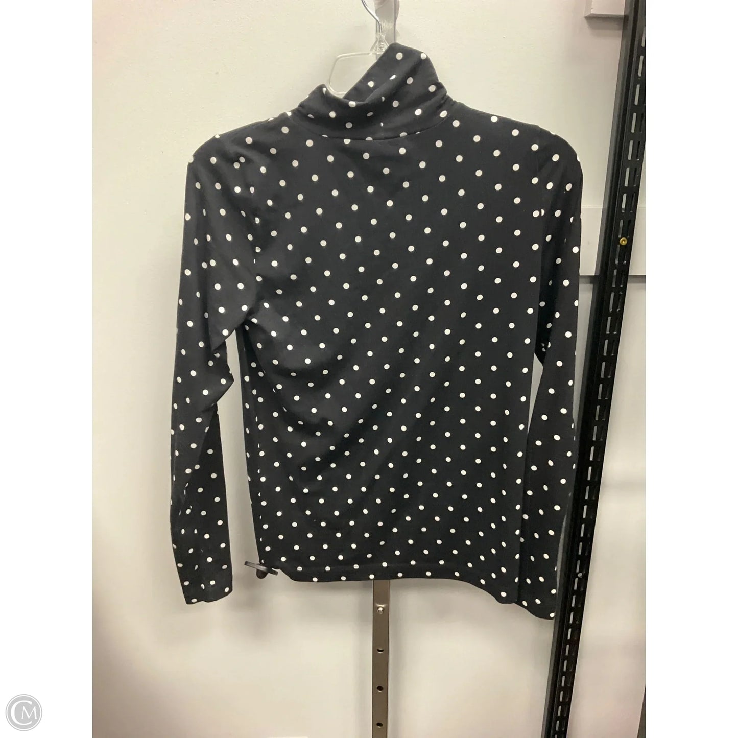 Top Long Sleeve Basic By Loft In Polkadot Pattern, Size: S