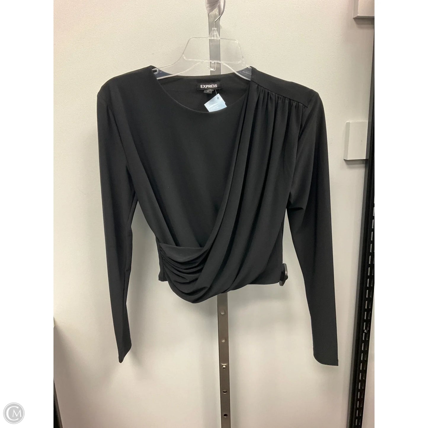 Top Long Sleeve By Express In Black, Size: S