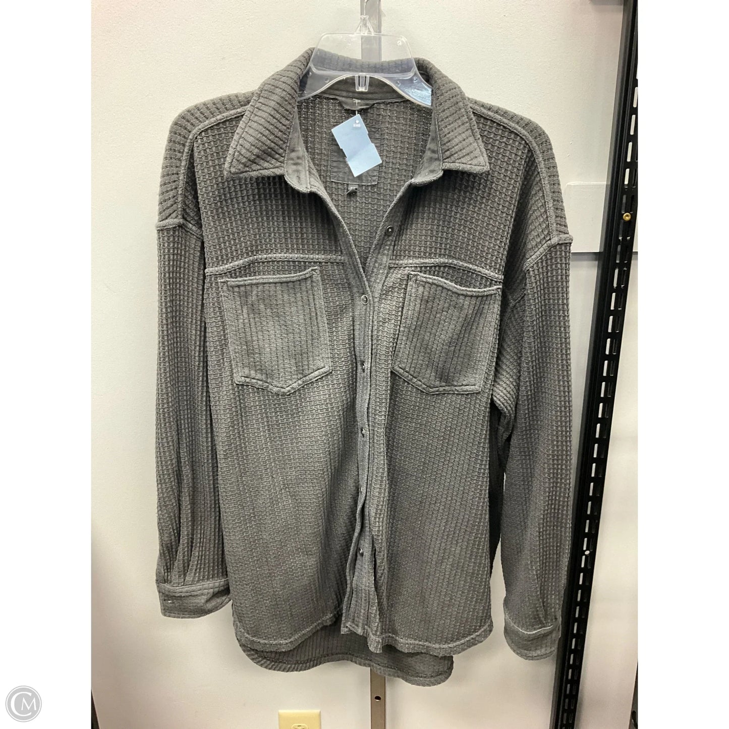Top Long Sleeve By Aerie In Grey, Size: S
