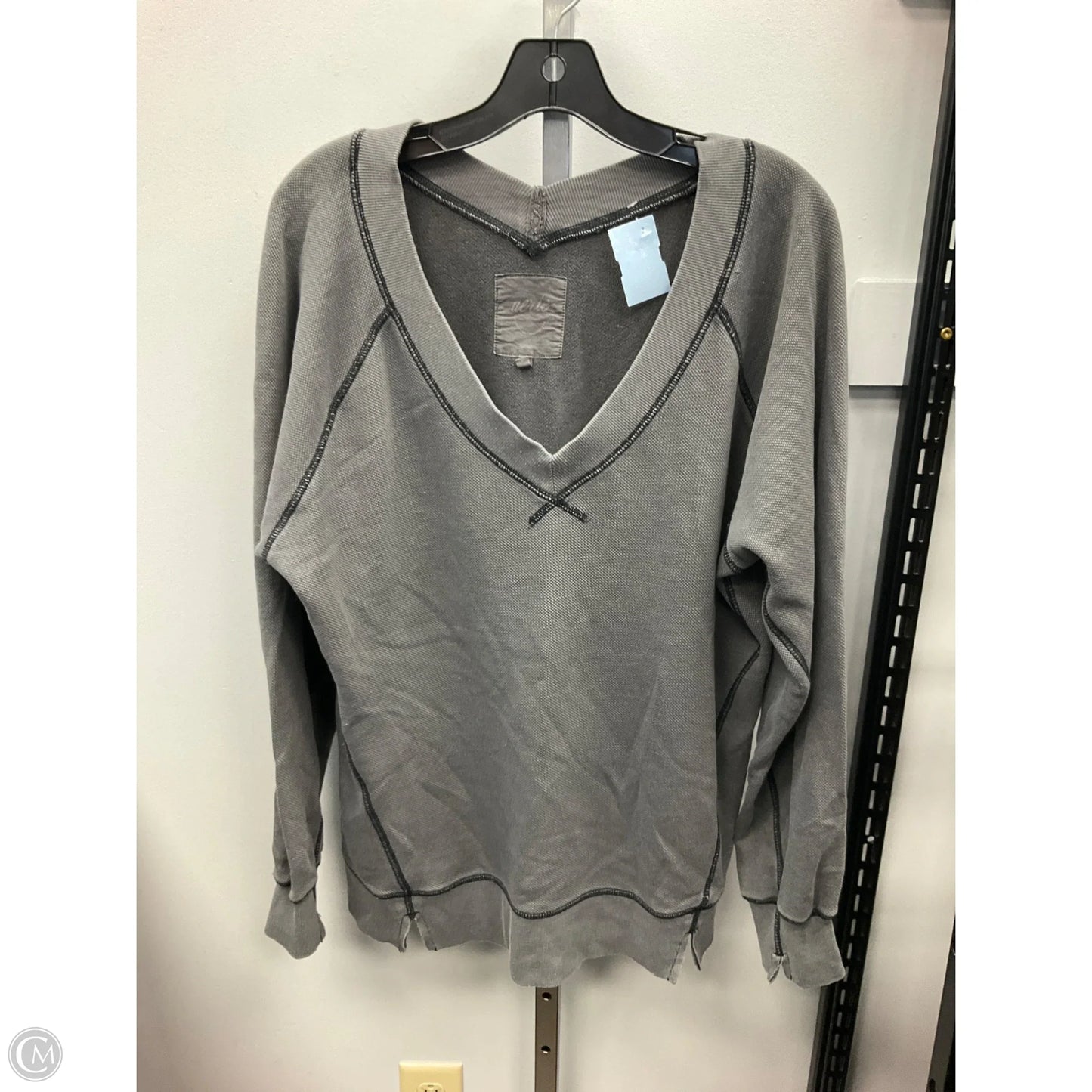 Top Long Sleeve By Aerie In Grey, Size: S