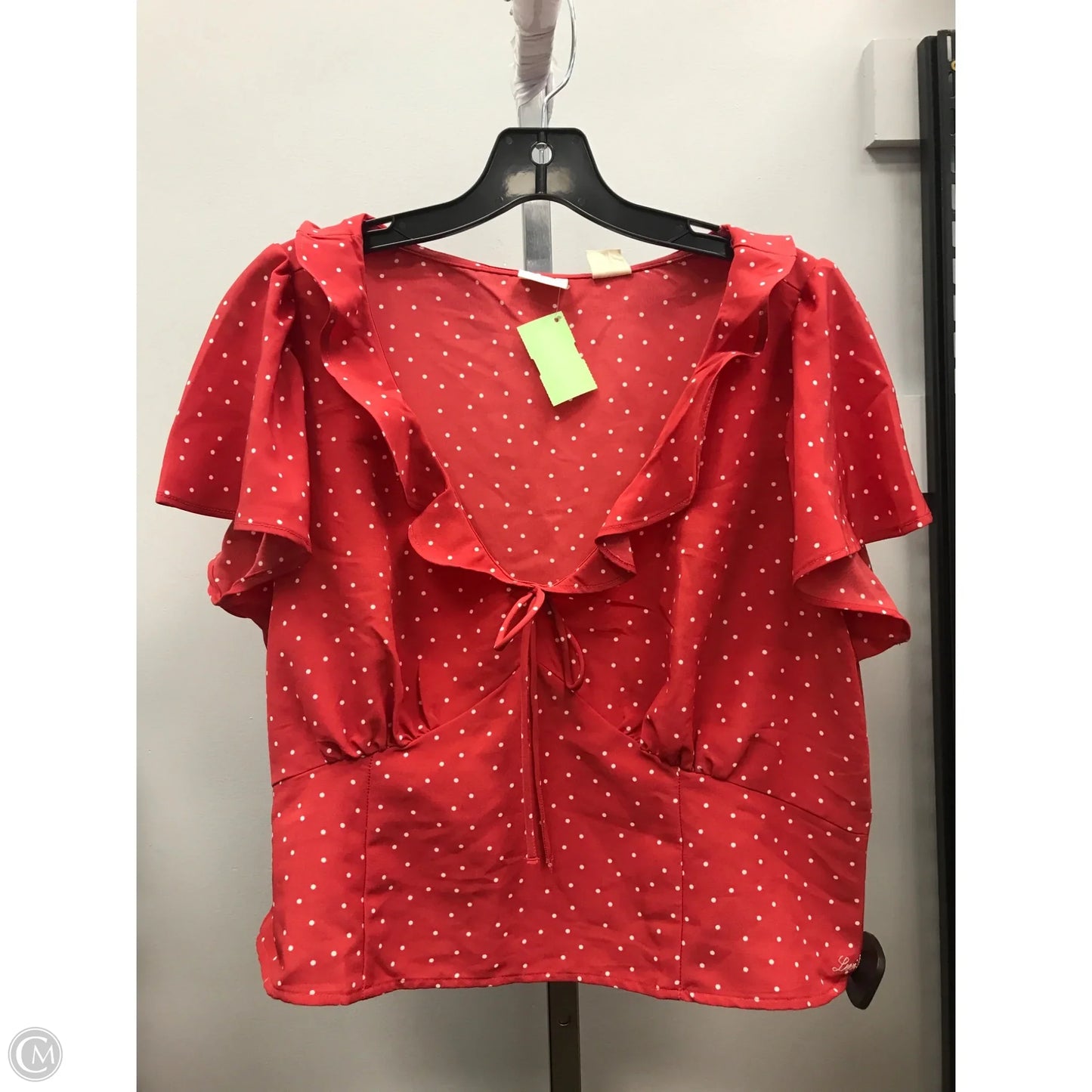 Top Short Sleeve By Levis In Polkadot Pattern, Size: Xl