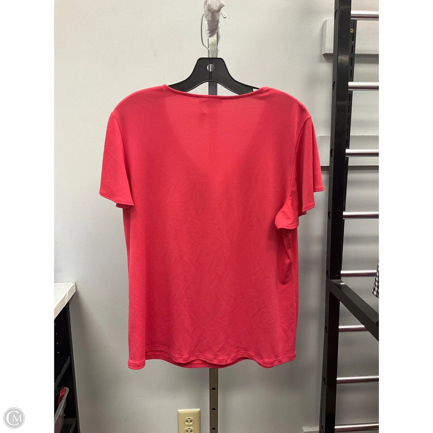 Top Short Sleeve By Adrianna Papell In Pink, Size: M