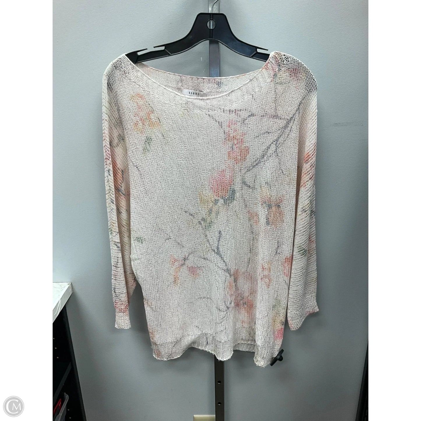Top Long Sleeve By Sioni In Floral Print, Size: Xl