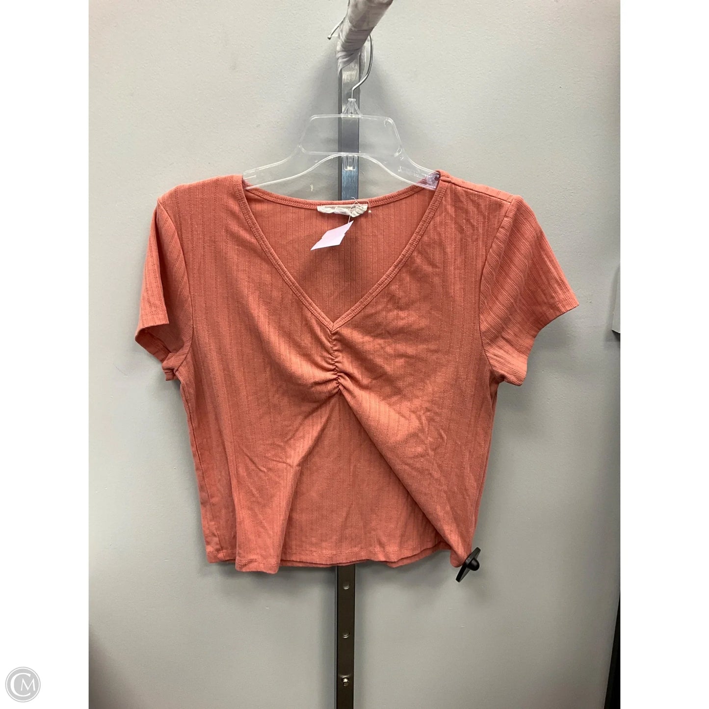 Top Short Sleeve By Hippie Rose In Peach, Size: L