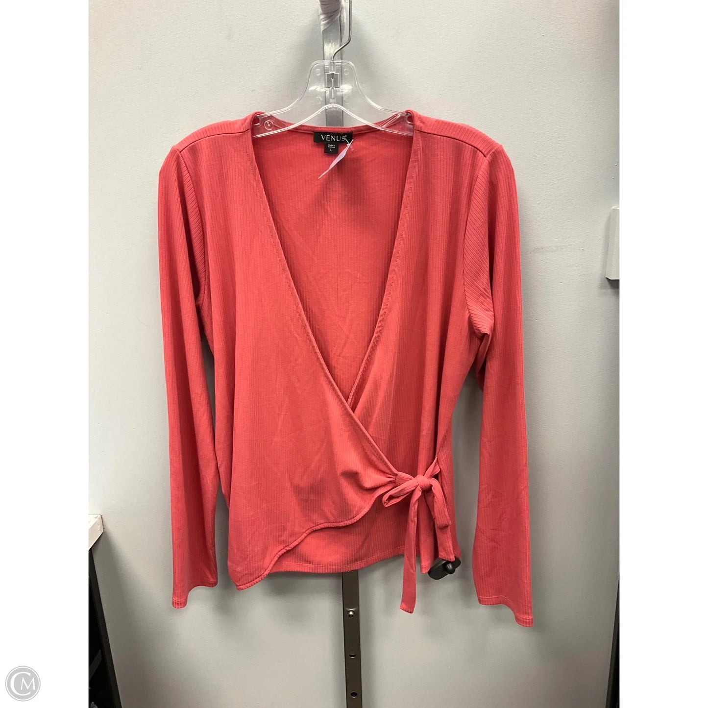 Top Long Sleeve By Venus In Orange, Size: L