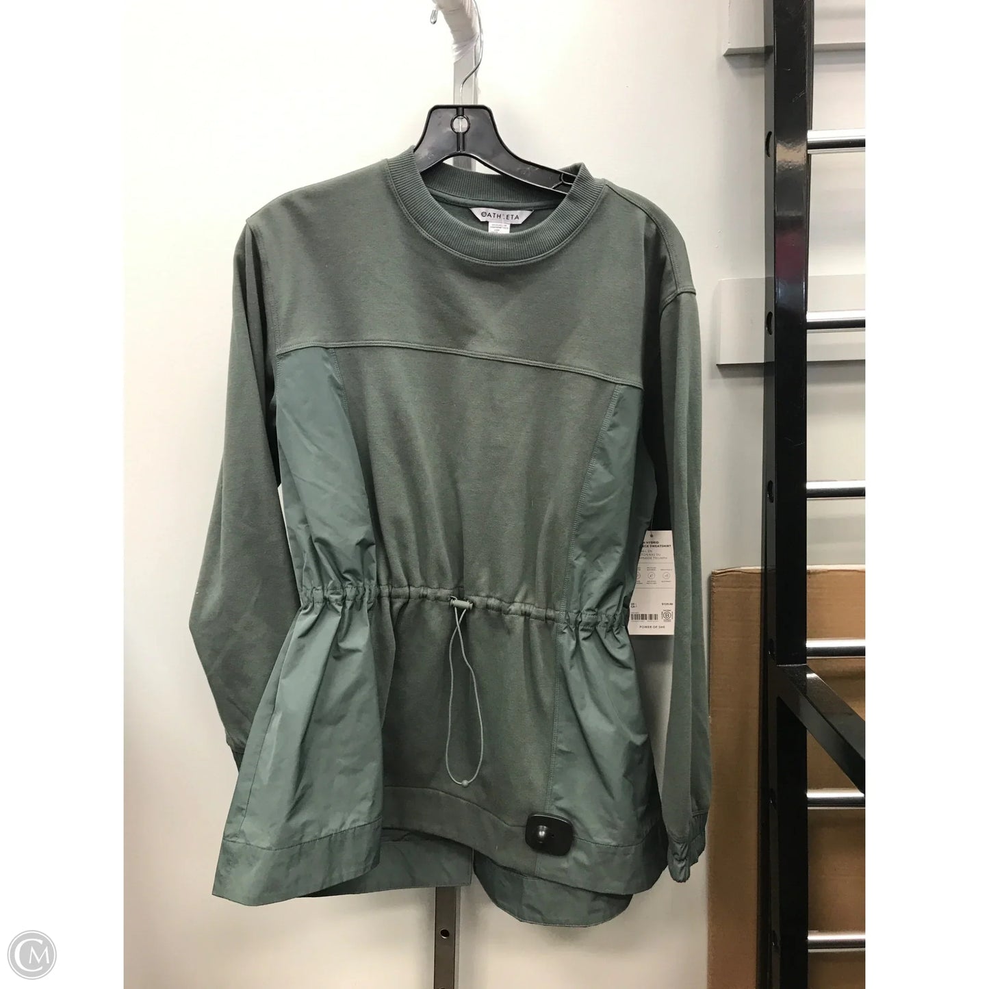 Athletic Sweatshirt Crewneck By Athleta In Green, Size: S
