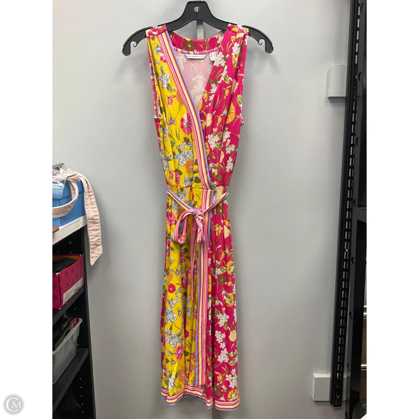 Dress Casual Midi By Isaac Mizrahi Live Qvc In Floral Print, Size: M