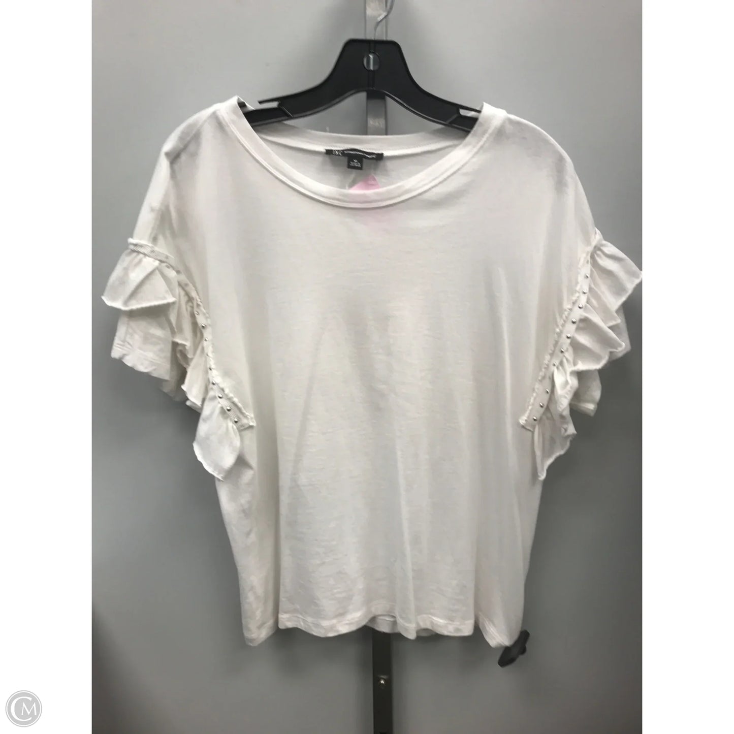 Top Short Sleeve By Inc In White, Size: M