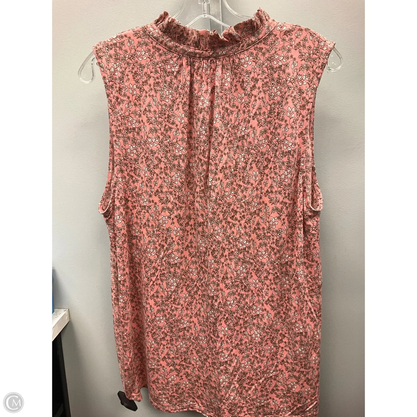 Top Sleeveless By Loft In Floral Print, Size: Xl