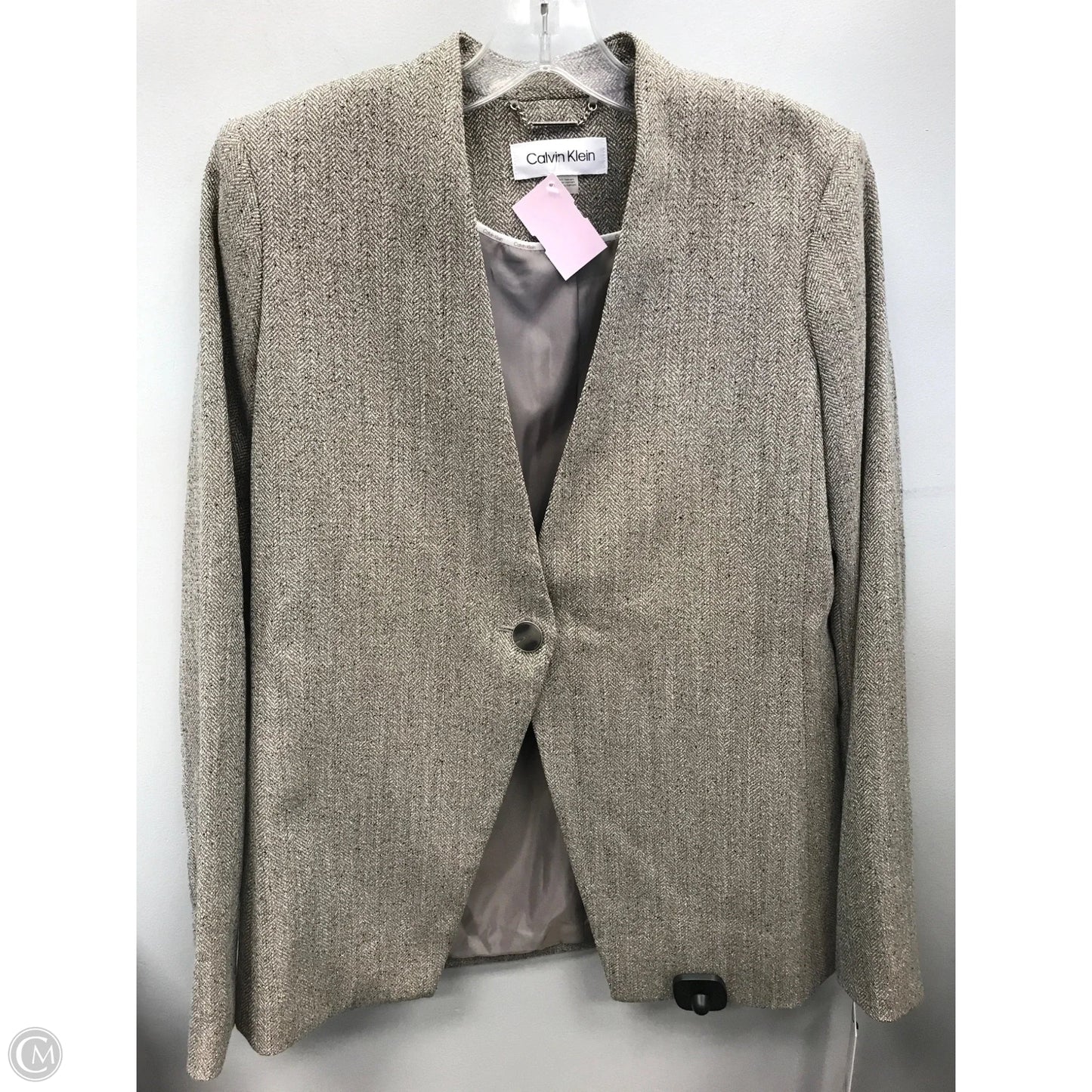 Blazer By Calvin Klein In Grey, Size: 2