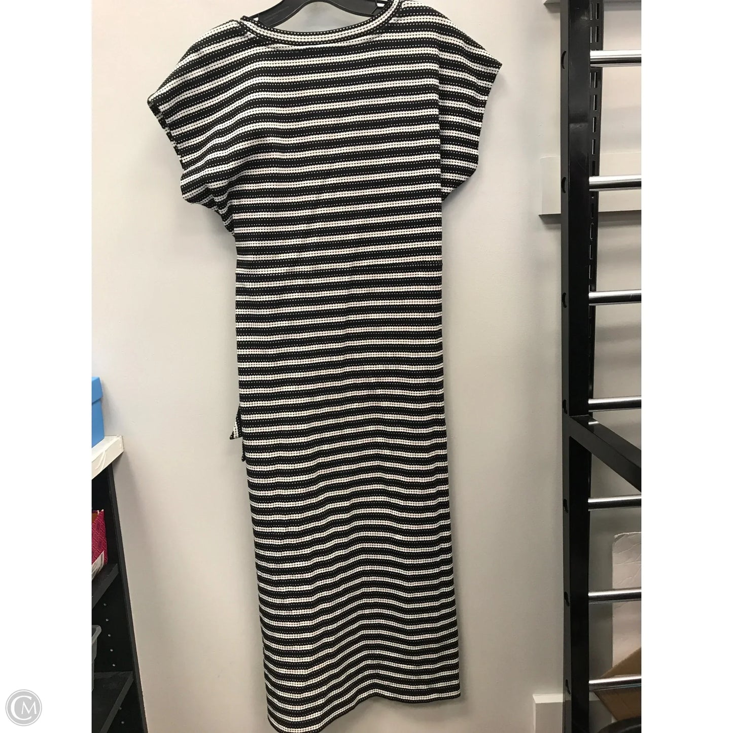 Dress Casual Midi By Loft In Striped Pattern, Size: S