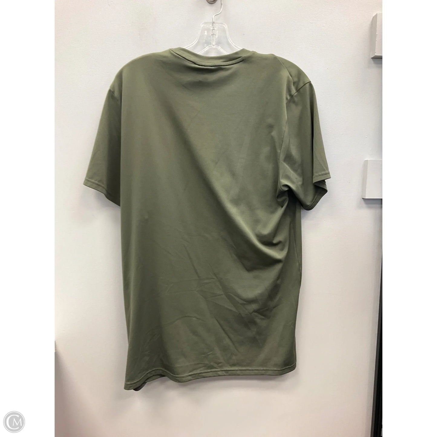 Athletic Top Short Sleeve By Gym Shark In Green, Size: L