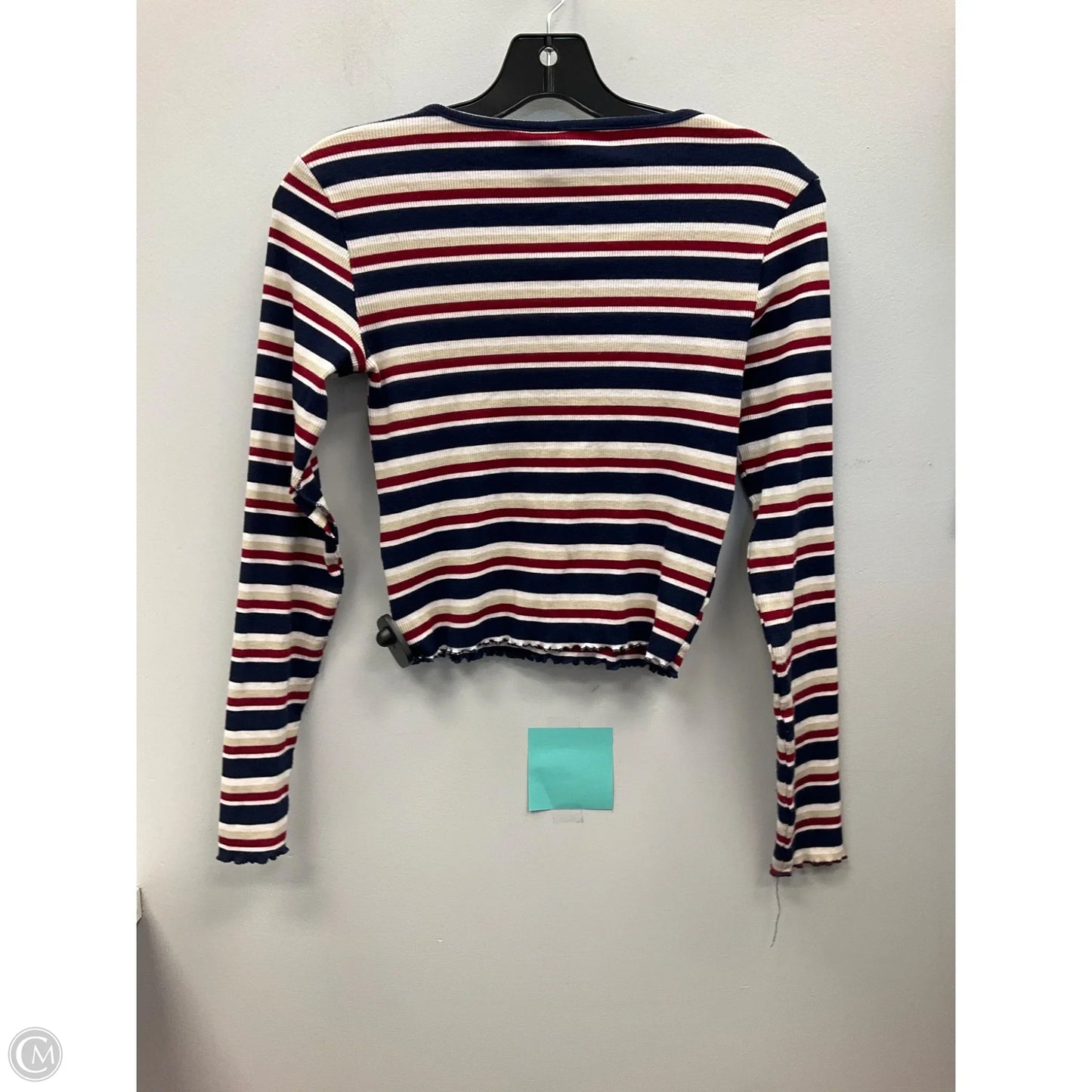 Top Long Sleeve By Divided In Striped Pattern, Size: S