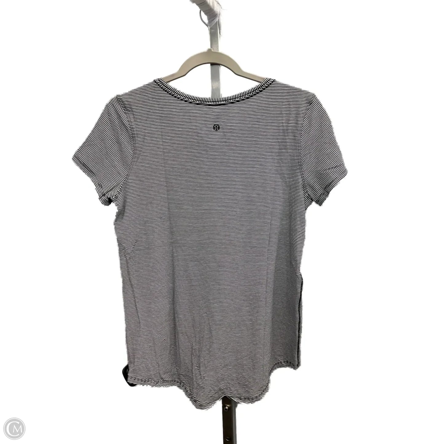 Athletic Top Short Sleeve By Lululemon In Striped Pattern, Size: 6