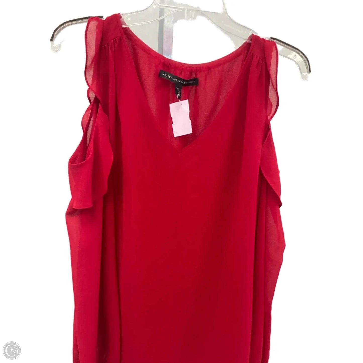 Top Long Sleeve By White House Black Market In Red, Size: 6