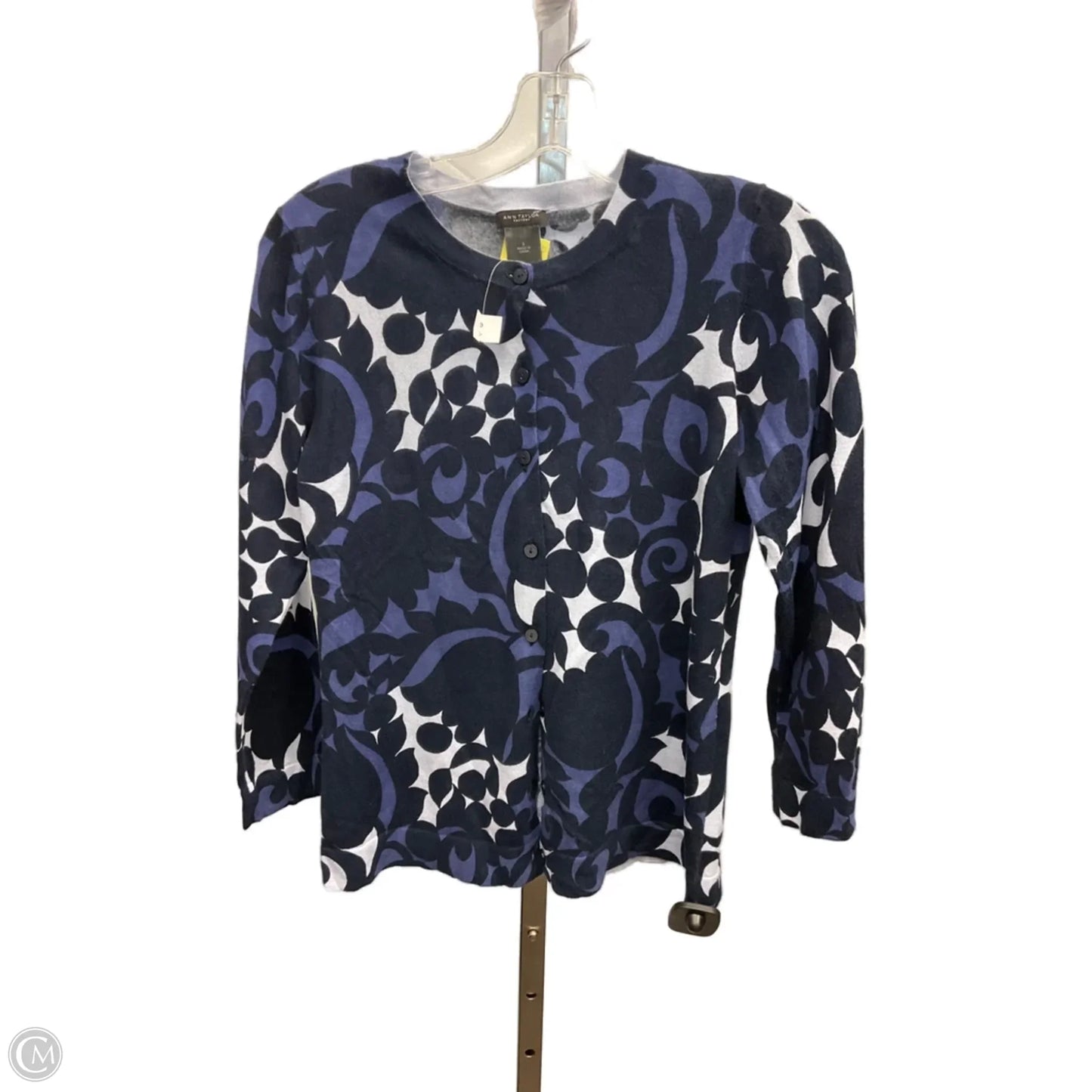 Sweater Cardigan By Ann Taylor In Blue, Size: S