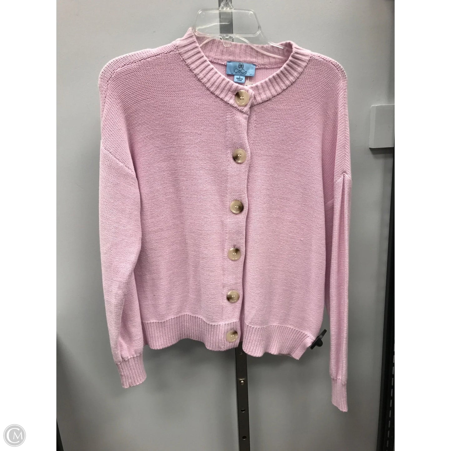 Sweater Cardigan By Cece In Pink, Size: S