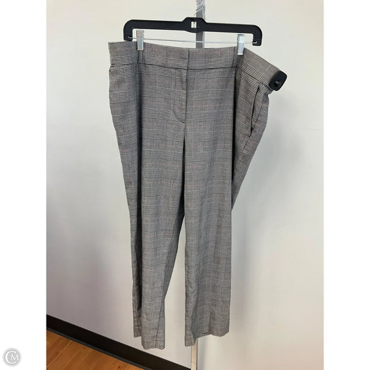 Pants Cropped By Loft In Plaid Pattern, Size: 18