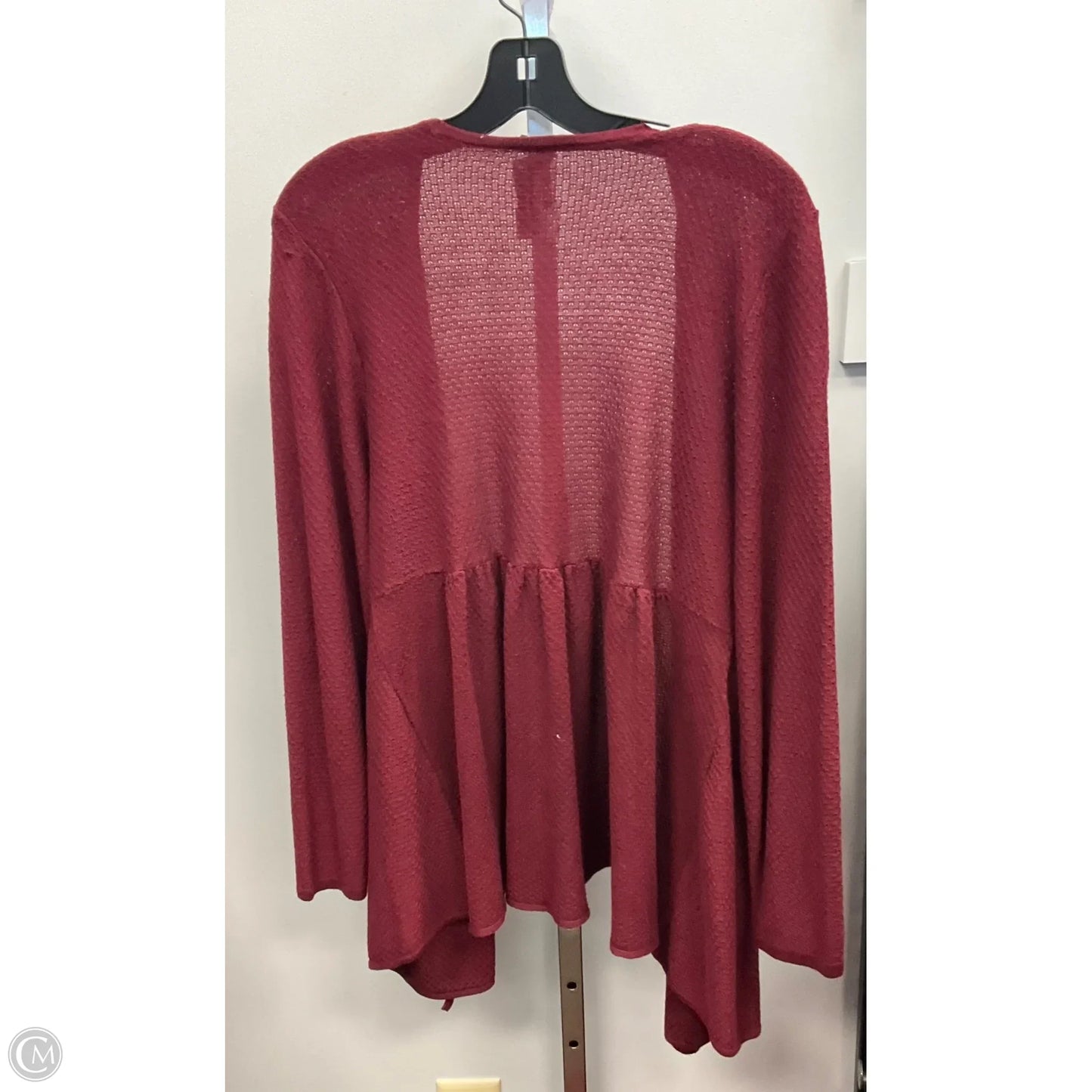 Sweater Cardigan By Torrid In Maroon, Size: 1x