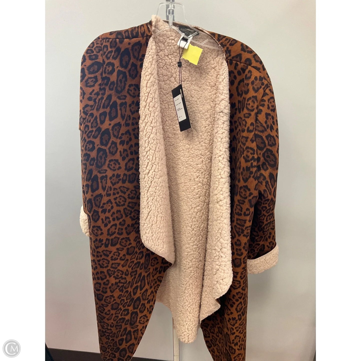 Coat Faux Fur & Sherpa By Alberto Makali In Animal Print, Size: Xl